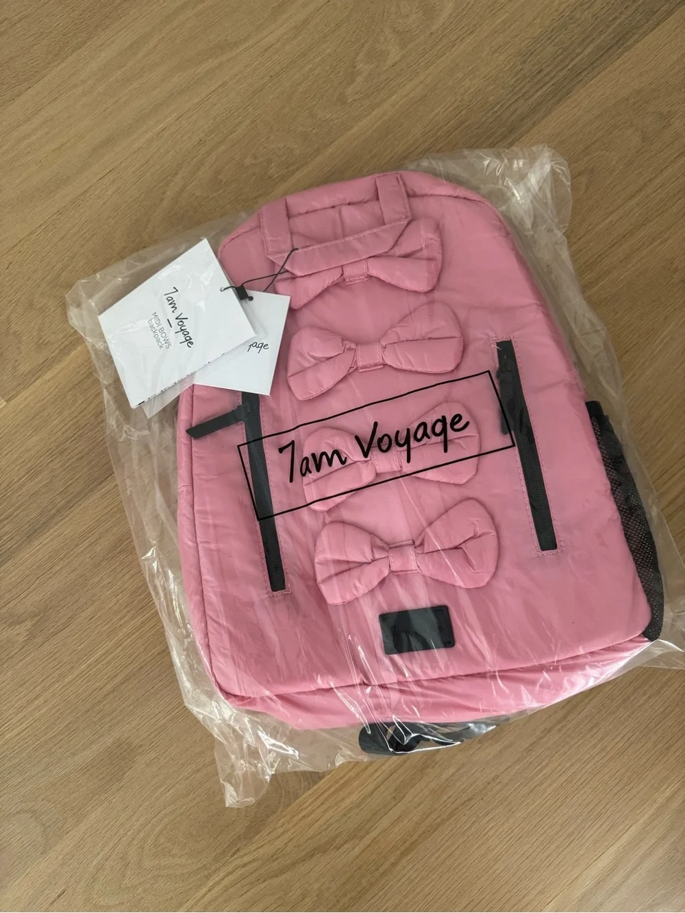 7am Enfant Midi Bows Backpack in Blush. New with tags.